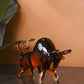 Majestic Charging Bull Statue Crystal Sculpture