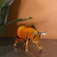 Ferocious Bull Statue with horns Crystal Scuplture