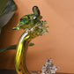 Turtle of the Tides Crystal Sculpture Home Decor Goodluck Figurine - Green