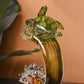 Turtle of the Tides Crystal Sculpture Home Decor Goodluck Figurine - Green