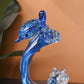 Turtle of the Tides Crystal Sculpture Home Decor Goodluck Figurine - Blue