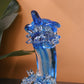 Turtle of the Tides Crystal Sculpture Home Decor Goodluck Figurine - Blue