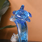 Turtle of the Tides Crystal Sculpture Home Decor Goodluck Figurine - Blue