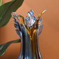 Flowing glass sculpture vase for stylish homes