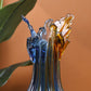Flowing glass sculpture vase for stylish homes