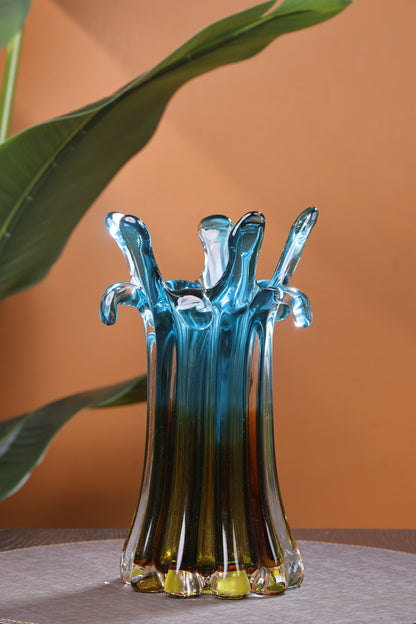 Chic crystal winged vase for bohemian interiors