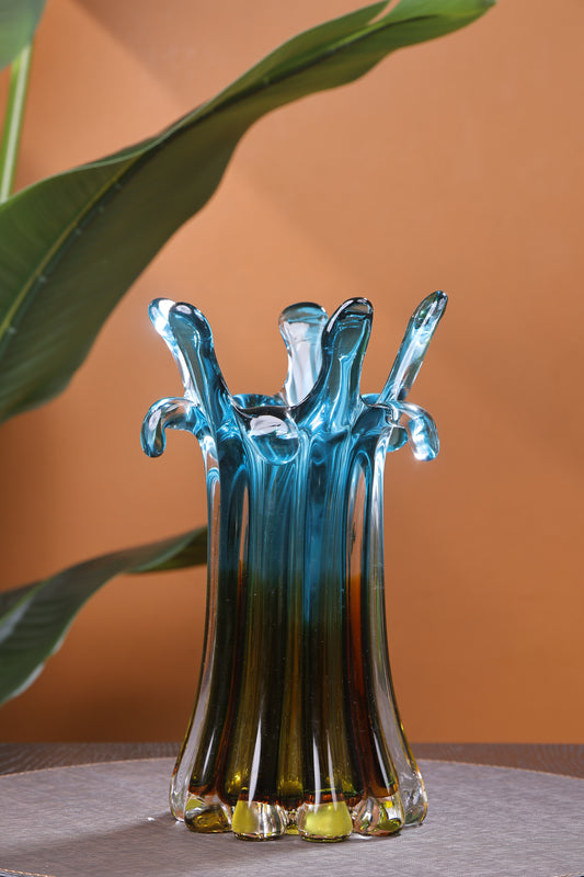 Chic crystal winged vase for bohemian interiors