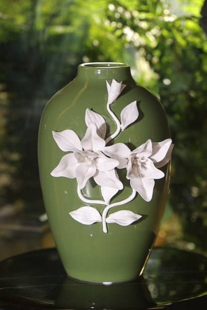 Neutral Toned Ceramic Vase for Subtle Elegance