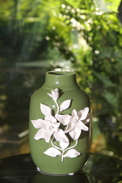 Glossy Finish Ceramic Flower Vase for Minimalist Decor