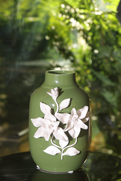 Glossy Finish Ceramic Flower Vase for Minimalist Decor