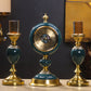 Elegant Mother of Pearl dial Table Clock with Candlestands