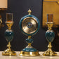 Elegant Mother of Pearl dial Table Clock with Candlestands