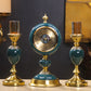 Elegant Mother of Pearl dial Table Clock with Candlestands