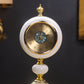 Elegant Mother of Pearl dial Table Clock with Candlestands