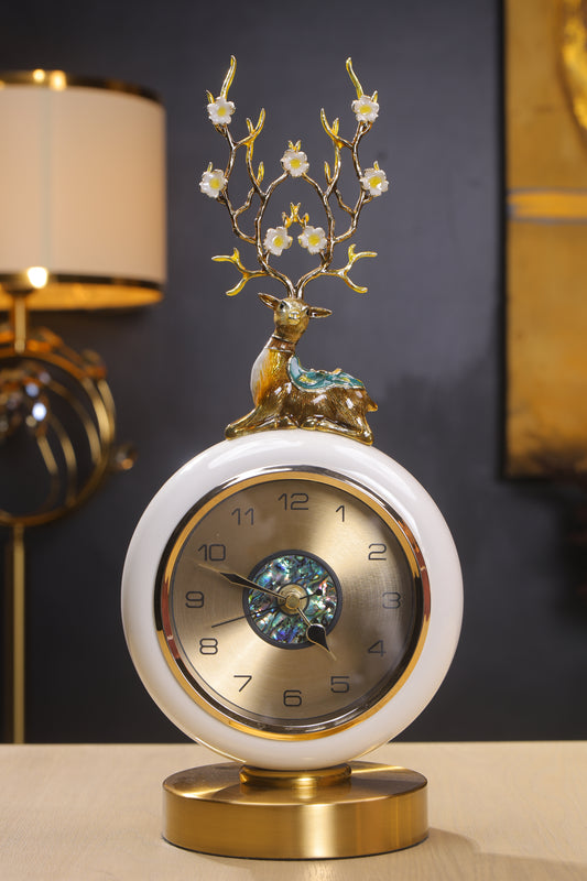 Elegant Mother of Pearl dial Table Clock