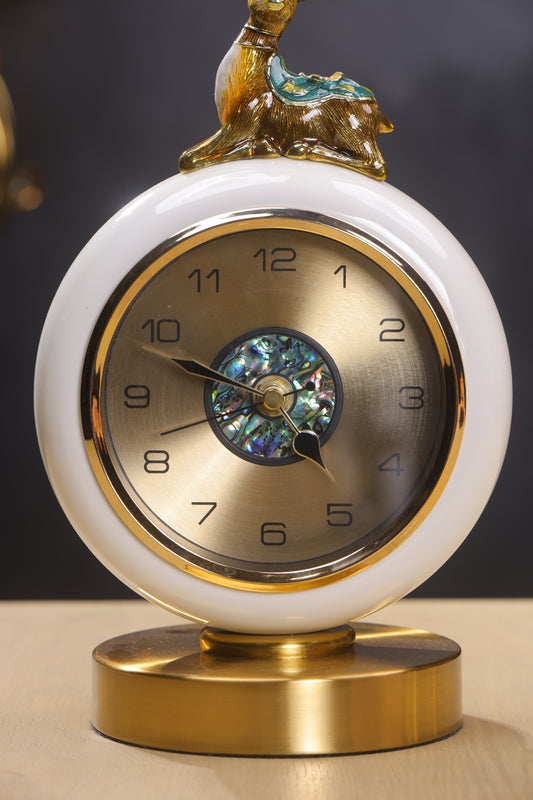 Elegant Mother of Pearl dial Table Clock