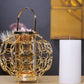 Elegant Gold Sphere Candle Holder with Mirror Finish