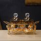 Set of 2 Candy Jars with tray for centre table accents