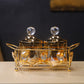 Set of 2 Candy Jars with tray for centre table accents
