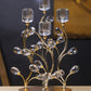 Handcrafted Gold Mirror Candle Stand for Table Decor