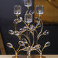 Handcrafted Gold Mirror Candle Stand for Table Decor