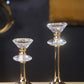 Elegant Gold Mirror Candle Stand for Dining Tables