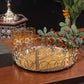 Elegant Spiral Design Gold Mirror Tray