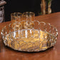 Elegant Spiral Design Gold Mirror Tray