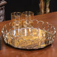Elegant Spiral Design Gold Mirror Tray