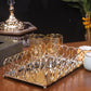 Decorative Gold Spiral Mirror Tray