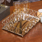 Modern Spiral Gold Mirror Tray