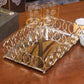 Modern Spiral Gold Mirror Tray