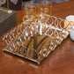 Modern Spiral Gold Mirror Tray