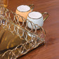 Glam Gold Mirror Candle Stand