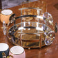 Golden Mirror Tray with Ornate Design